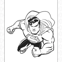 superman ready to strike coloring page