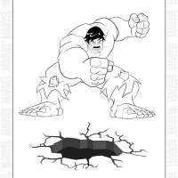 the avanger hulk coloring page