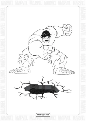 The Avanger Hulk Coloring Page