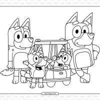 the bluey family coloring pages