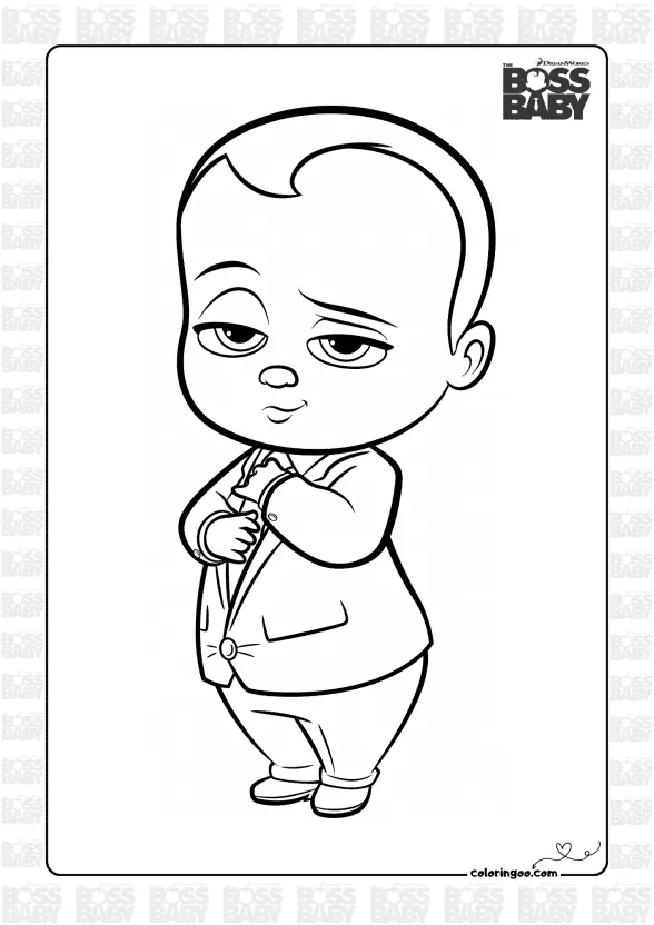 The Boss Baby Coloring Sheet 1 the boss baby coloring sheet