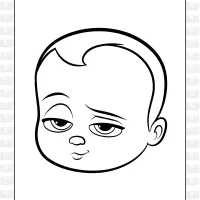 The Boss Baby Head Coloring Page 9 the boss baby head coloring page