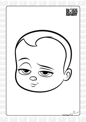 The Boss Baby Head Coloring Page