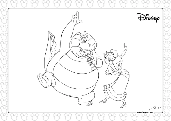 tiana louis coloring page