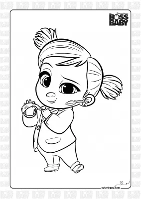 Tina Coloring Page from The Boss Baby