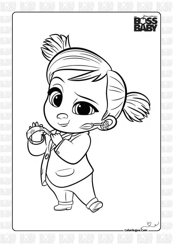 tina coloring page from the boss baby