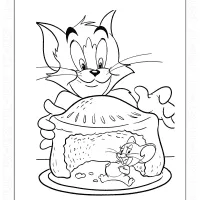 tom and jerry eating cake