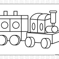 toy train coloring page