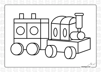 Toy Train Coloring Page
