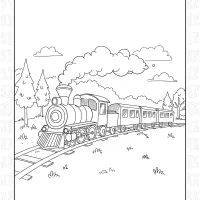train coloring activities
