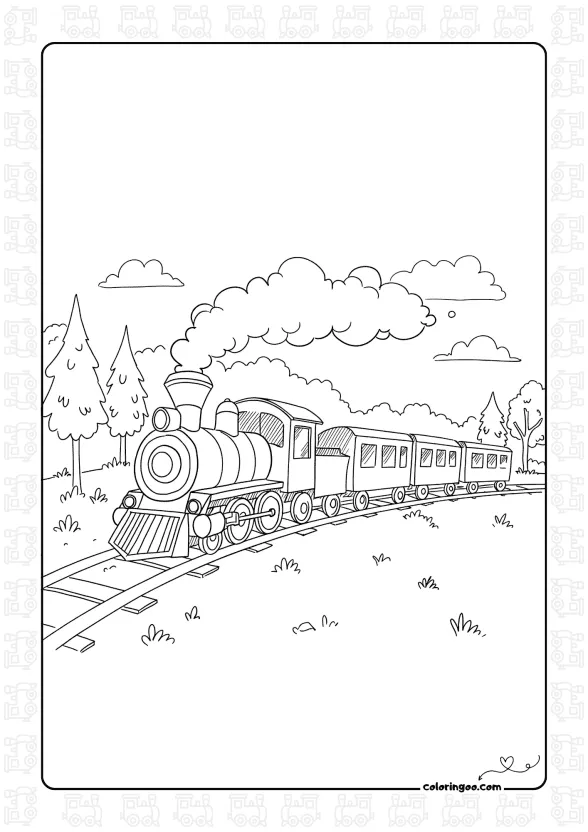 train coloring activities