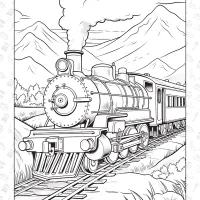 train coloring sheet