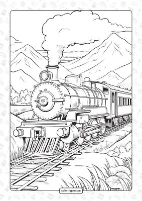 Train Coloring Sheet