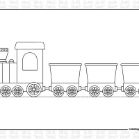 train vehicle coloring page