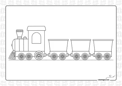 Train Vehicle Coloring Page