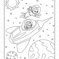 two friends in space