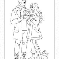 two lovers coloring page