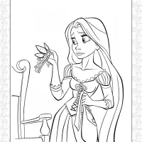 Unhappy Rapunzel Coloring Page 5 unhappy rapunzel coloring page