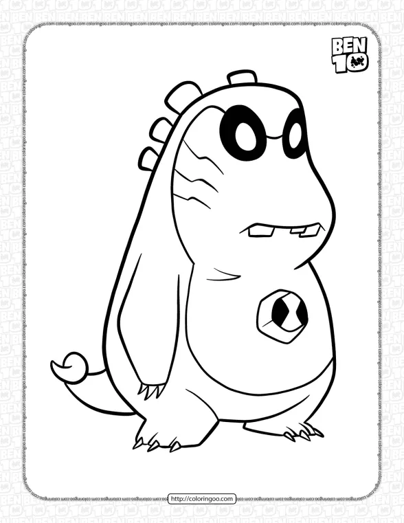 Upchuck Omniverse Coloring Page 1 upchuck omniverse classic coloring page