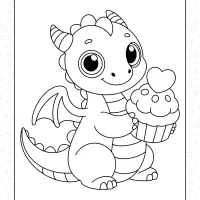 valentine dragon cupcake