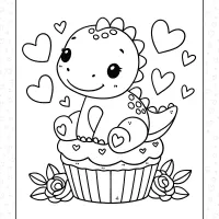 valentines animal dinasaur