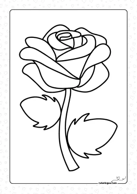 Valentine’s Day Flower Coloring