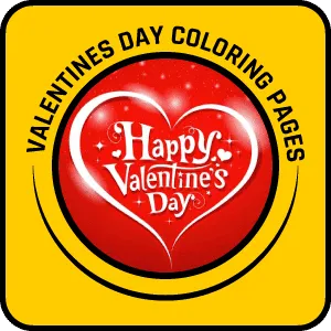 Free Printable Coloring Pages for Kids 3 valentines day yellow button