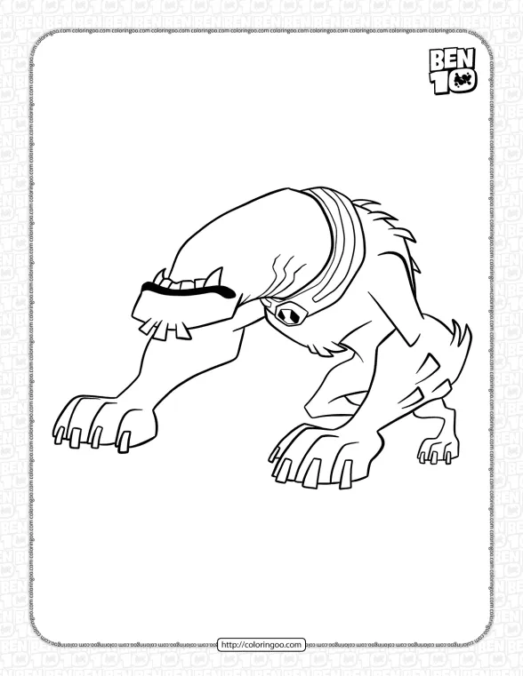 Wildmutt Omniverse Coloring Page