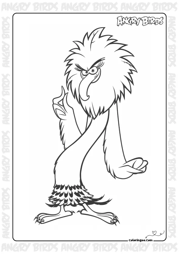 Zeta Coloring Page from Angry Birds 2 1 zeta coloring page from angry birds 2