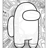 Among Us Coloring Pages for Adults