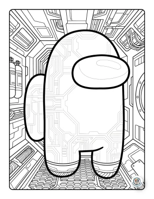Among Us Coloring Pages for Adults