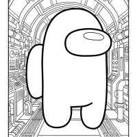 Among Us Space Scene Coloring