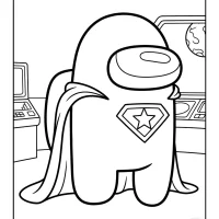 Among Us Star Symbol Hero Coloring