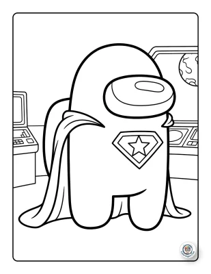 Among Us Star Symbol Hero Coloring