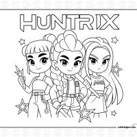 Demn Hunter Kpop Coloring Page 14 Demn Hunter Kpop Coloring Page