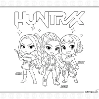 Demon Hunter Kpop Coloring Page 13 Demon Hunter Kpop Coloring Page