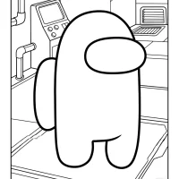 Easy Among Us Coloring for Kids