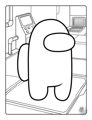 Easy Among Us Coloring for Kids