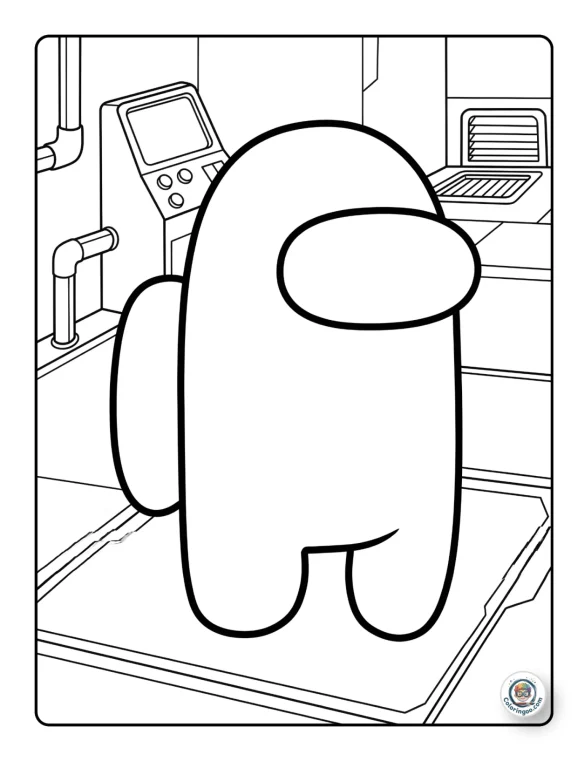 Easy Among Us Coloring for Kids