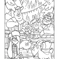 Free Gravity Falls Coloring Sheet