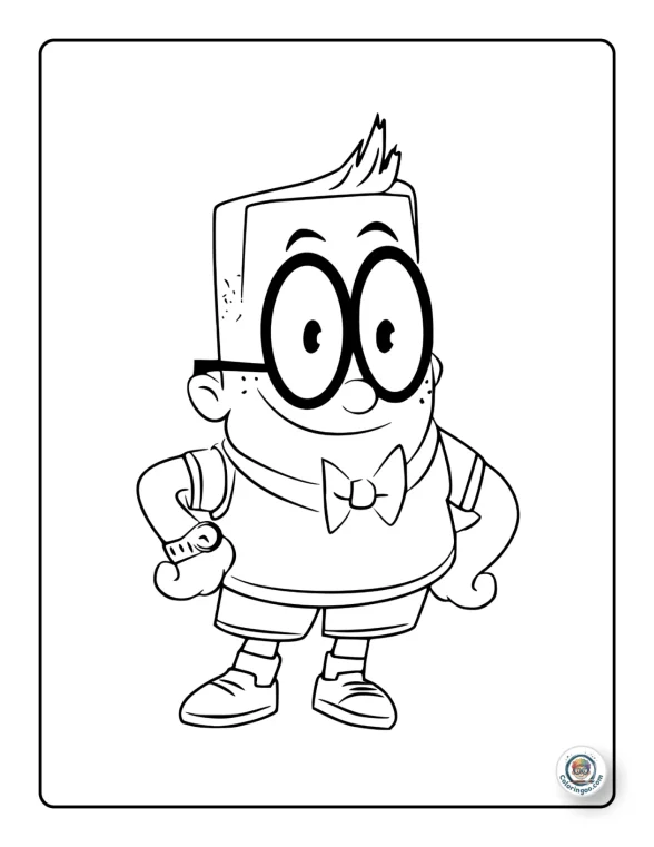 George Beard Standing Coloring Sheet