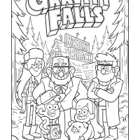 Gravity Falls Coloring Sheet