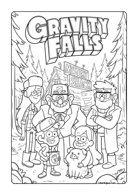 Gravity Falls Coloring Sheet