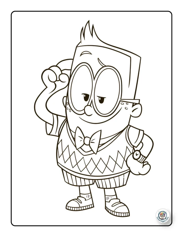 Harold Hutchins Thinking Coloring Pages