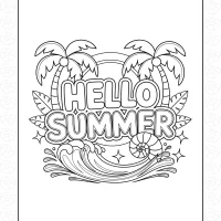 Helle Summer Coloring Sheet 1 Helle Summer Coloring Sheet