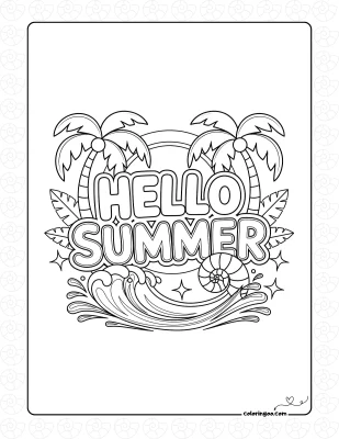 Helle Summer Coloring Sheet