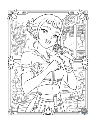 K-Pop Demon Hunters Coloring Pages