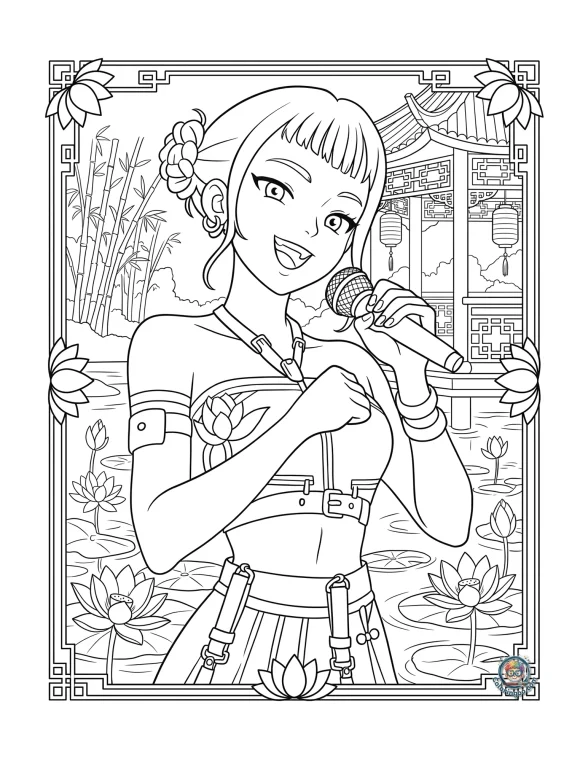 K Pop Demon Hunters Coloring Pages