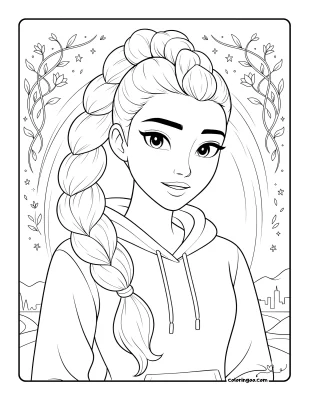 KPop Demon Hunters Rumi Coloring Page