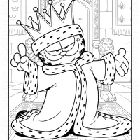 King Garfield in the Palace Coloring Page 6 King Garfield in the Palace Coloring Page
